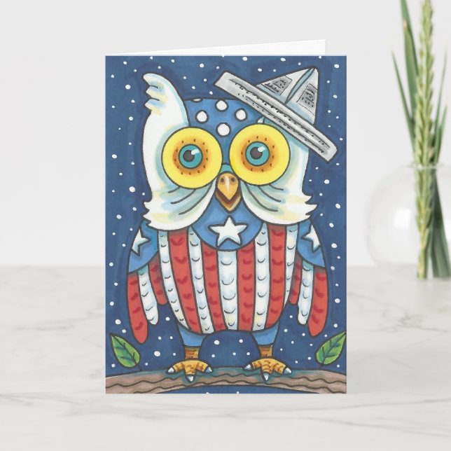 4. JULI AMERIKANISCHE EIGENSCHAFT GREETING CARD Ve Karte (Vorderseite)