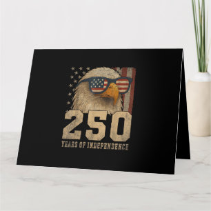 4. Juli Amerikanische Flagge Adler Vintage 250 Jah Karte