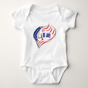 4. Juli Amerikanische Flagge Baby Strampler