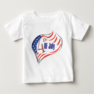 4. Juli Amerikanische Flagge Baby T-shirt