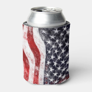 4. Juli, amerikanische Flagge kann kühler Dosenkühler