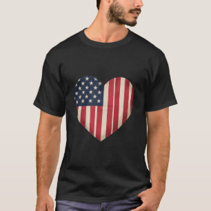 4. Juli Amerikanische Flagge Patriotisch USA Stern T-Shirt
