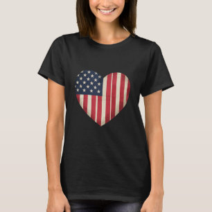 4. Juli Amerikanische Flagge Patriotisch USA Stern T-Shirt