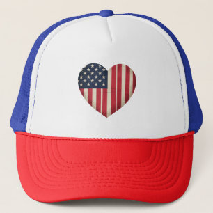 4. Juli Amerikanische Flagge Patriotisch USA Stern Truckerkappe