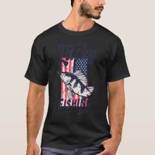 4. Juli Amerikanische Flagge Patriotismus Fischer  T-Shirt