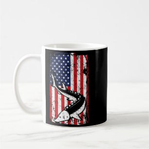 4. Juli Amerikanische Flagge Störfischen Vater Kaffeetasse
