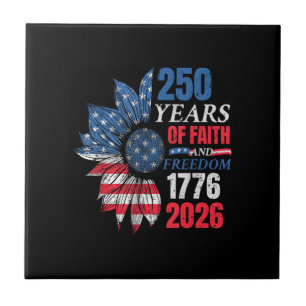 4. Juli Amerikanische Flagge Vintage 250 Jahre 177 Fliese