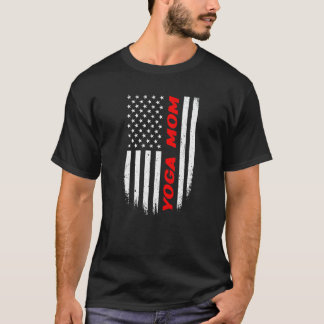 4. Juli Amerikanische Flagge Yoga Mama T-Shirt