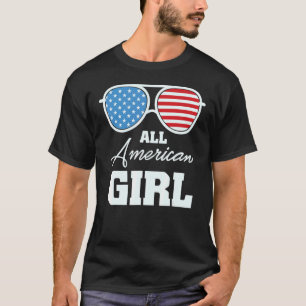 4. Juli Amerikanische Girl-Sonnenbrille 1 T-Shirt