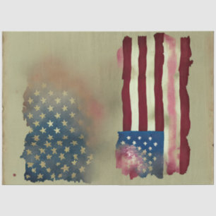 4. Juli Amerikanische Unabhängigkeitsflagge Rustik Seidenpapier