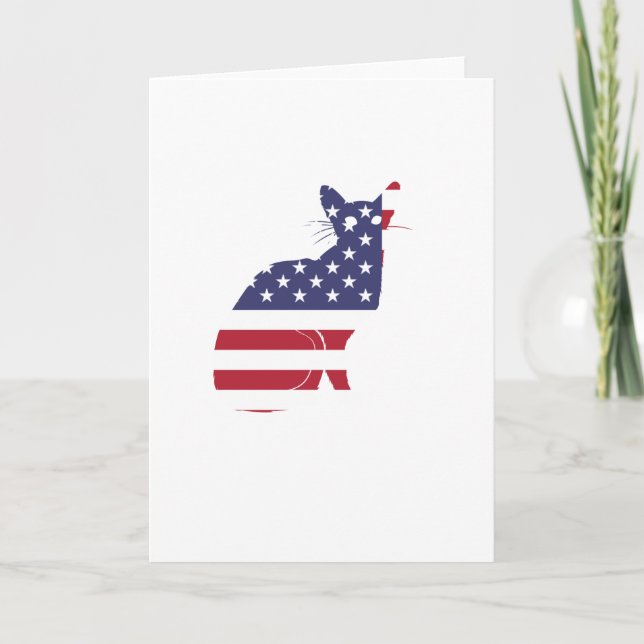 4. Juli Amerikanische Unabhängigkeitstag Cat Indep Karte (Vorderseite)