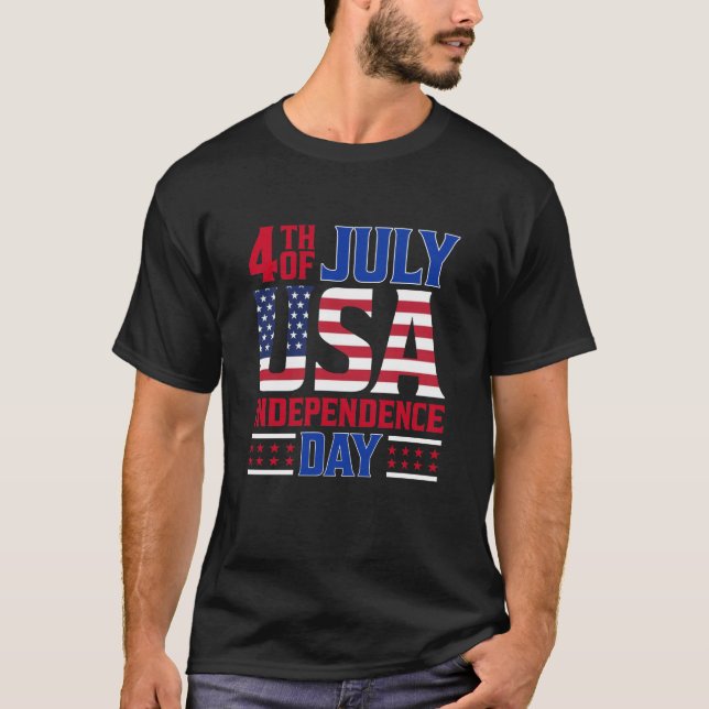 4. Juli Amerikanischer Unabhängigkeitstag Liebhabe T-Shirt (Vorderseite)