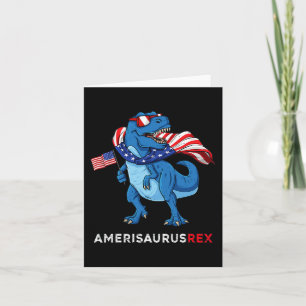 4. Juli Amerisaurus T Rex Dinosaurier Boys Kids T Karte