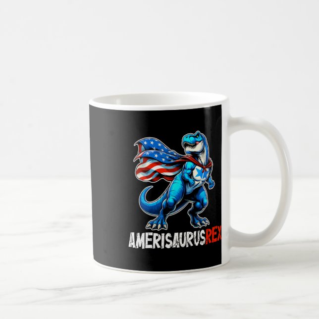 4. Juli Amerisaurus T Rex Lustig  Kaffeetasse (Rechts)