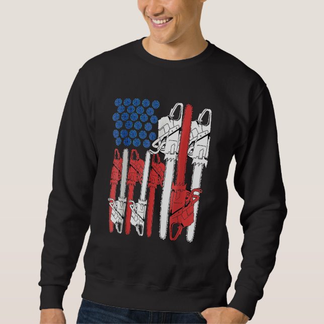 4. Juli Arboris Men Tree Climber Vater Chainsaw Sweatshirt (Vorderseite)