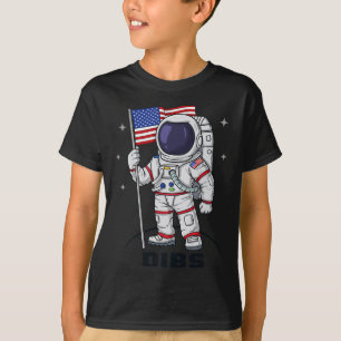 4. Juli Astronaut USA Flag Fan Patrio T-Shirt