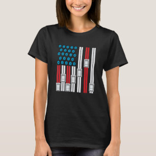 4. Juli Aufzugmechaniker Ingenieur USA Aufzug T-Shirt