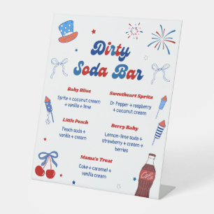 4. Juli Baby Shower Schmutzige Limonaden-Bar Sockelschild