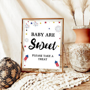 4. Juli Baby sind süße Baby Dusche Gefallen Poster