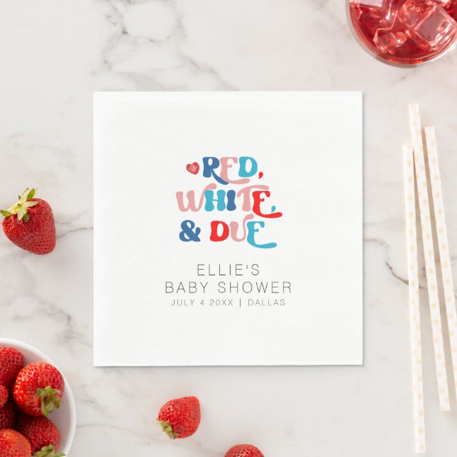 4. Juli Babyduschpapier Napkins Serviette (Beispiel)