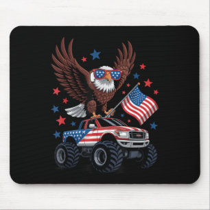 4. Juli Bald Adler auf Monster Truck USA Flagge P Mousepad