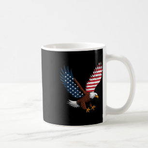 4. Juli Bald Eagle USA American Flag Patriotic Kaffeetasse