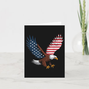 4. Juli Bald Eagle USA American Flag Patriotic Karte
