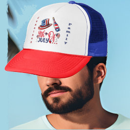 4. Juli Balloon American Flag Patriotic Familie Truckerkappe