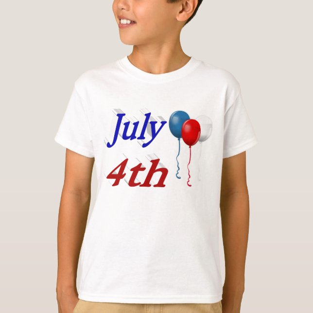 4. Juli Balloons T - Shirt (Vorderseite)