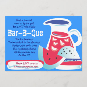 4. JULI Bar-B-Que Sommer-Party Einladung