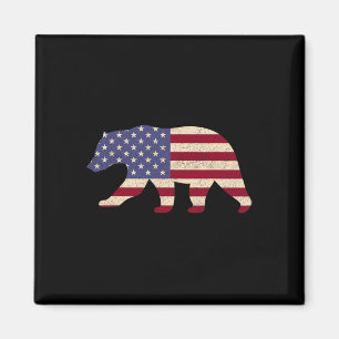 4. Juli Bär Patriotische Amerikanische Flagge Opa Magnet