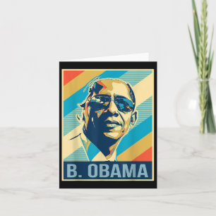 4. Juli Barack Obama Präsident Retro Patriotic Karte