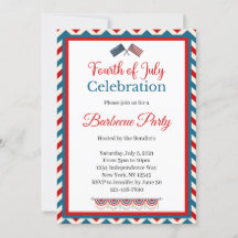 4. Juli Barbecue Einladung