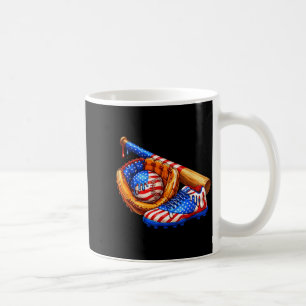 4. Juli Baseball-Drip-Eiscreme Patriotisch Kaffeetasse