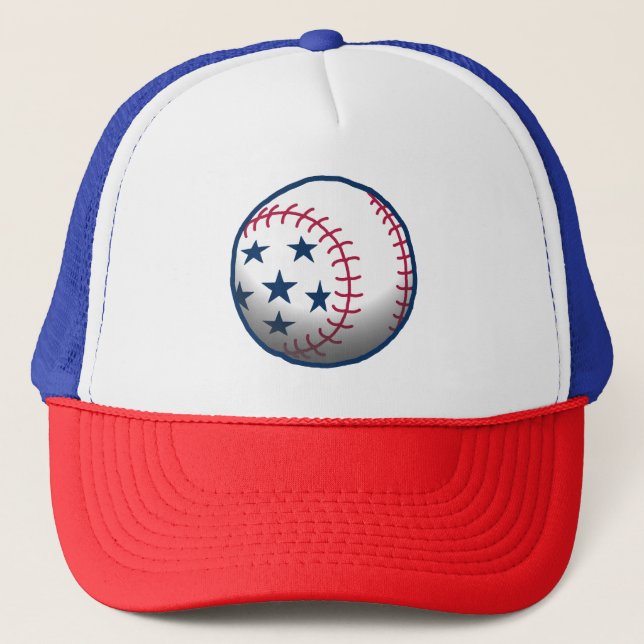4. Juli Baseball Truckerkappe (Vorderseite)