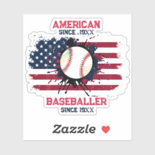 4. Juli Baseball USA Unabhängigkeitstag Geschenk Aufkleber