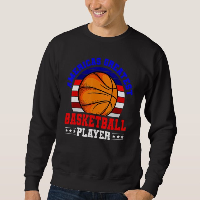 4. Juli Basketball Bester Spieler Sport Ameri Sweatshirt (Vorderseite)