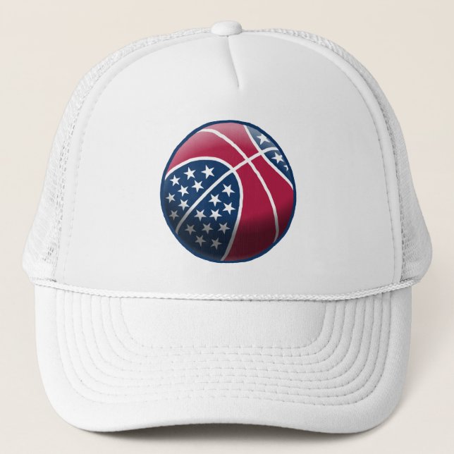 4. Juli Basketball Truckerkappe (Vorderseite)