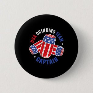 4. Juli Bierdose Flagge USA Trinkteam Tees Button