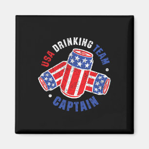 4. Juli Bierdose Flagge Usa Trinkteam Tees  Magnet