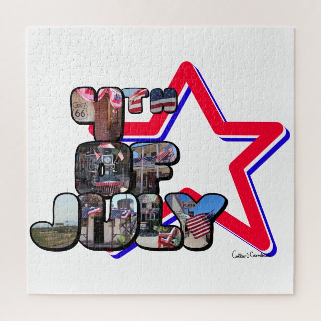 4. Juli Big Letter Star (Vertikal)