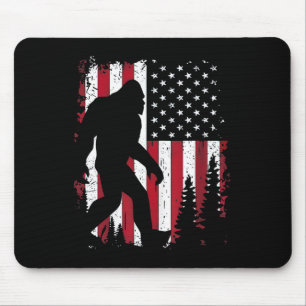 4. Juli Bigfoot Sasquatch Amerikanische Flagge Pat Mousepad