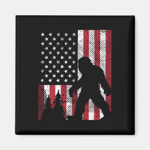 4. Juli Bigfoot Sasquatch US-Flagge Patriotische M Magnet