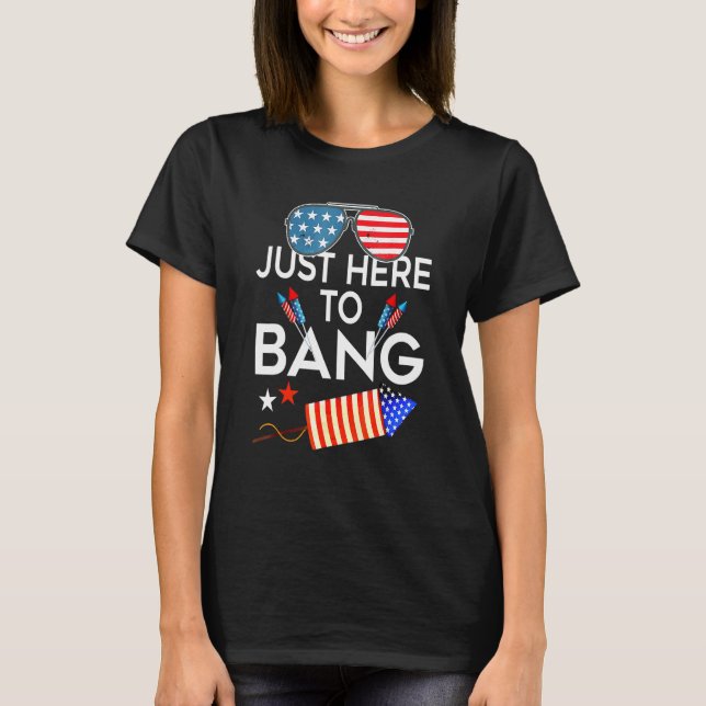4. Juli bin ich gerade hier, um die US-Flagge Sung T-Shirt (Vorderseite)