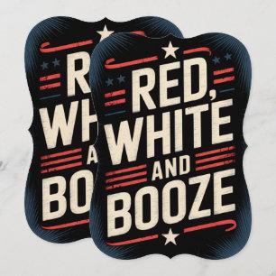 4. Juli Booze Party Rot weiß und Stiefel