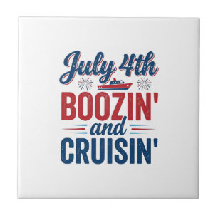 4. Juli Boozin And Cruisin Vintage Boot-Shirt_1 Fliese