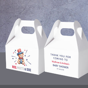 4. Juli Boy Baby Shower Bear Gast Geschenkschachtel