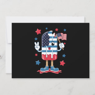 4. Juli Boys Kids Popsicle USA Flag Einladung