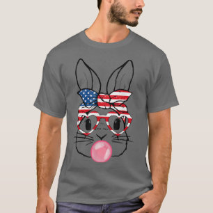 4. Juli Bunny Bubblegum Patriotic Sonnenbrille U T-Shirt
