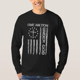 4. Juli Christliches Patriotisches T-Shirt Eins Na